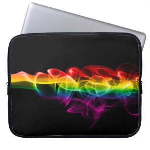 SlipperyJoe's artistic smoke gay pride gifts LGBTQ Laptop Sleeve