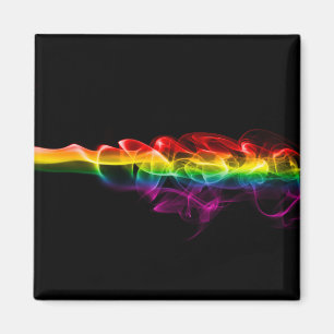SlipperyJoe's artistic smoke gay pride gifts LGBTQ Magnet