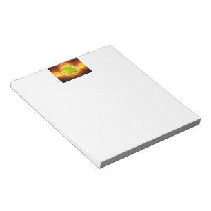 SlipperyJoe's artistic Softball on fire gay gifts Notepad