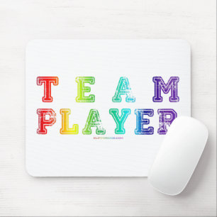 SlipperyJoe's artistic Team Player gay gifts LGBTQ Mouse Pad
