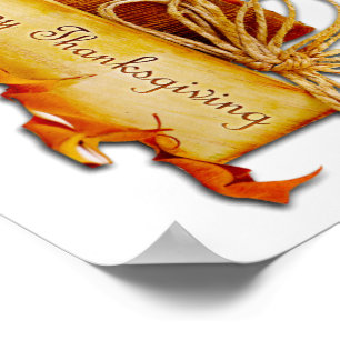 SlipperyJoe's artistic Thanksgiving acorns gay pri Poster