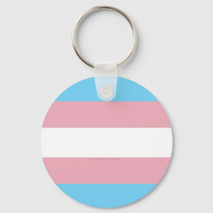 SlipperyJoe's artistic Transgender Pride flag gift Key Ring