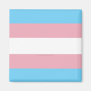 SlipperyJoe's artistic Transgender Pride flag gift Magnet