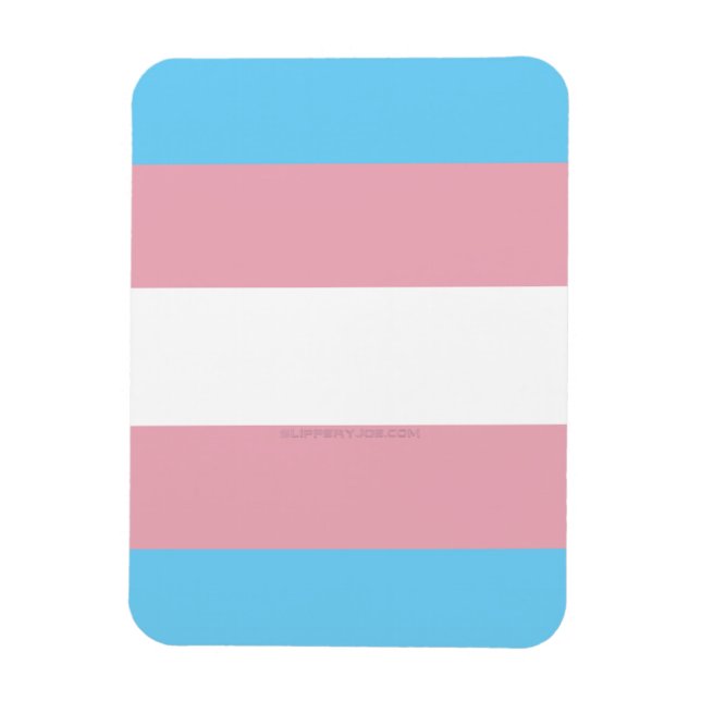 SlipperyJoe's artistic Transgender Pride flag gift Magnet (Vertical)