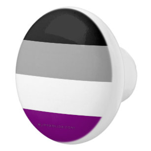 SlipperyJoe's asexual pride flag emphasizing inclu Ceramic Knob