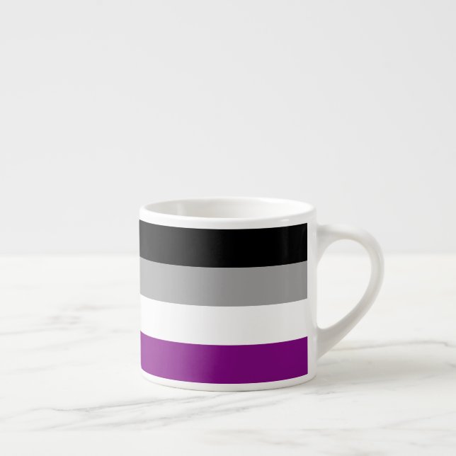 SlipperyJoe's asexual pride flag emphasizing inclu Espresso Cup (Right)