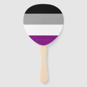 SlipperyJoe's asexual pride flag emphasizing inclu Hand Fan