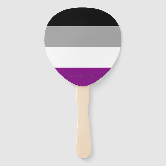 SlipperyJoe's asexual pride flag emphasizing inclu Hand Fan (Front)