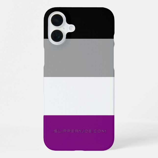 SlipperyJoe's asexual pride flag emphasizing inclu iPhone Case (Back)