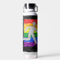 SlipperyJoe's Be You brick wall stick figure rainb