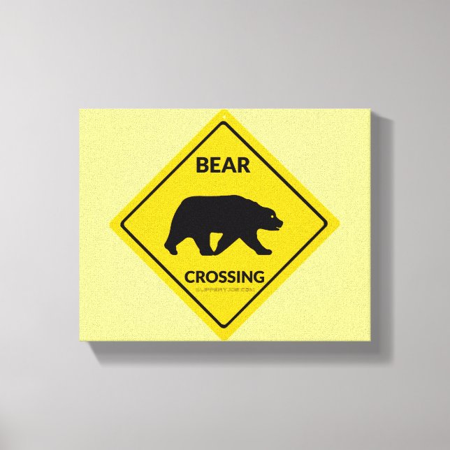 SlipperyJoe's bear crossing sign bear silhouette w (Front)