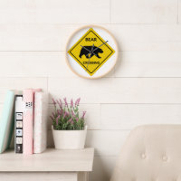 SlipperyJoe's bear crossing sign bear silhouette w