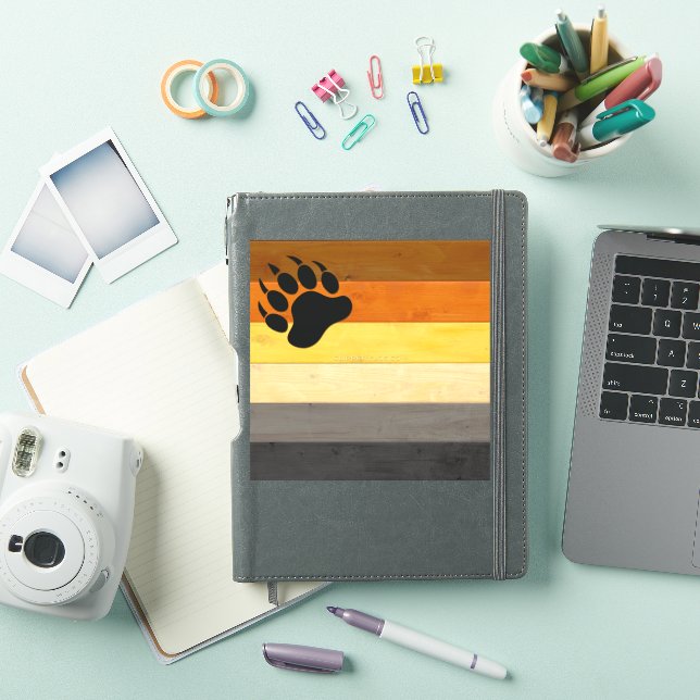 SlipperyJoe's Bear Pride flag wooden floor texture (iPad Cover)