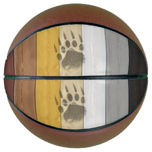 SlipperyJoe's Bear Pride flag wooden floor texture Basketball