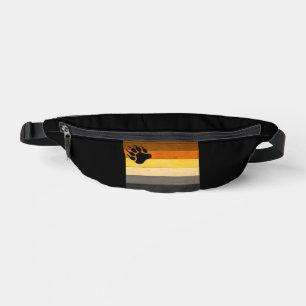 SlipperyJoe's Bear Pride flag wooden floor texture Bum Bags