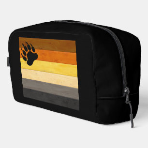 SlipperyJoe's Bear Pride flag wooden floor texture Dopp Kit