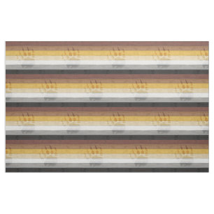SlipperyJoe's Bear Pride flag wooden floor texture Fabric