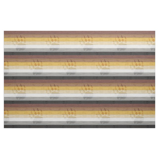 SlipperyJoe's Bear Pride flag wooden floor texture Fabric (Yard)