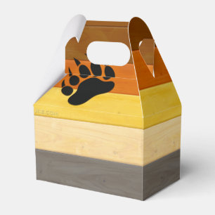 SlipperyJoe's Bear Pride flag wooden floor texture Favour Box