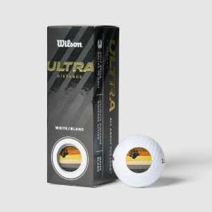 SlipperyJoe's Bear Pride flag wooden floor texture Golf Balls