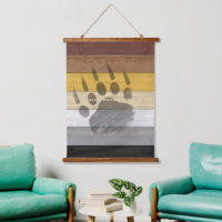 SlipperyJoe's Bear Pride flag wooden floor texture