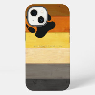 SlipperyJoe's Bear Pride flag wooden floor texture iPhone 13 Case