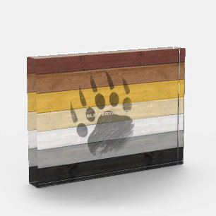 SlipperyJoe's Bear Pride flag wooden floor texture Photo Block