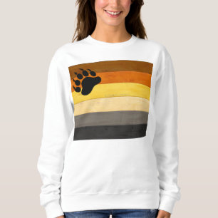 SlipperyJoe's Bear Pride flag wooden floor texture Sweatshirt