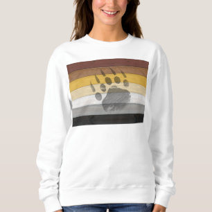 SlipperyJoe's Bear Pride flag wooden floor texture Sweatshirt