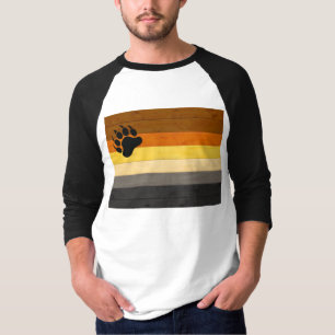 SlipperyJoe's Bear Pride flag wooden floor texture T-Shirt