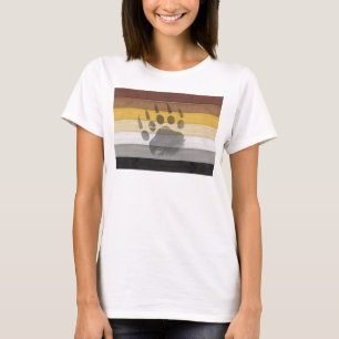 SlipperyJoe's Bear Pride flag wooden floor texture T-Shirt
