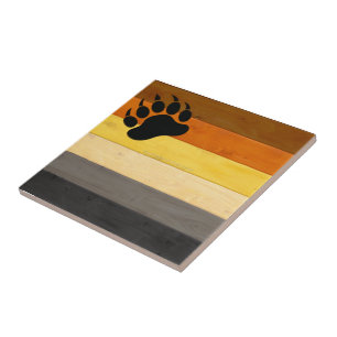 SlipperyJoe's Bear Pride flag wooden floor texture Tile