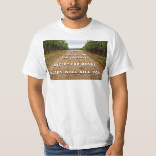 SlipperyJoe's bears will kill you paw prints press T-Shirt