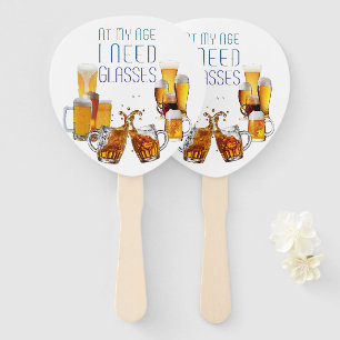 SlipperyJoe's beer glasses pilsner glasses steins  Hand Fan
