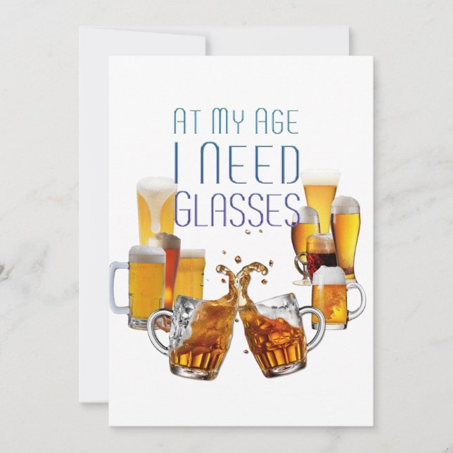 SlipperyJoe's beer glasses pilsner glasses steins  Holiday Card (Front)