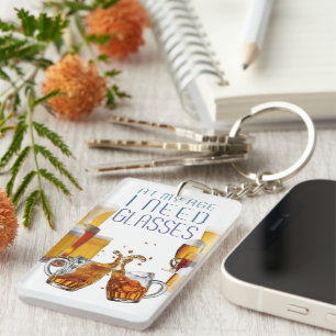 SlipperyJoe's beer glasses pilsner glasses steins  Key Ring