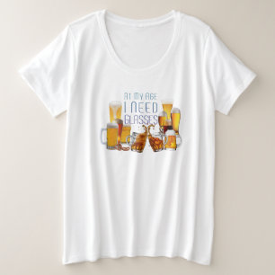 SlipperyJoe's beer glasses pilsner glasses steins  Plus Size T-Shirt