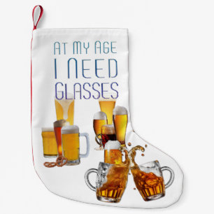 SlipperyJoe's beer glasses pilsner glasses steins  Small Christmas Stocking