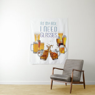 SlipperyJoe's beer glasses pilsner glasses steins Tapestry