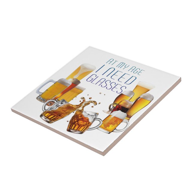 SlipperyJoe's beer glasses pilsner glasses steins  Tile (Side)