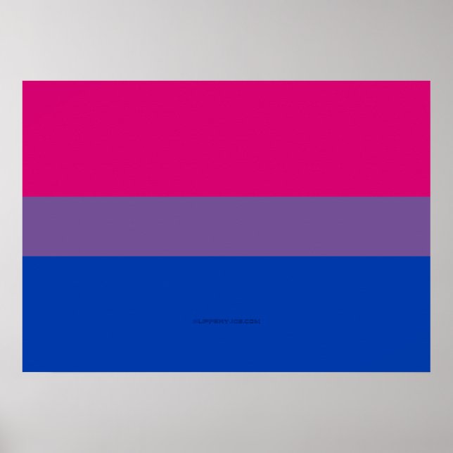 SlipperyJoe's Bisexual Pride Flag colors magenta l Poster (Front)