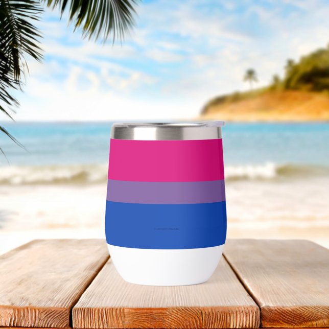 SlipperyJoe's Bisexual Pride Flag colours magenta  (Beach)