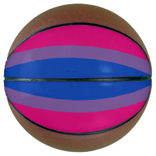 SlipperyJoe's Bisexual Pride Flag colours magenta  Basketball