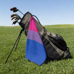 SlipperyJoe's Bisexual Pride Flag colours magenta  Golf Towel