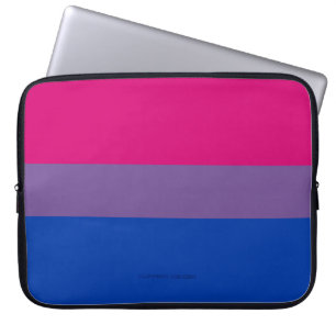 SlipperyJoe's Bisexual Pride Flag colours magenta  Laptop Sleeve