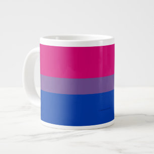 SlipperyJoe's Bisexual Pride Flag colours magenta  Large Coffee Mug
