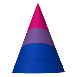 SlipperyJoe's Bisexual Pride Flag colours magenta  Party Hat