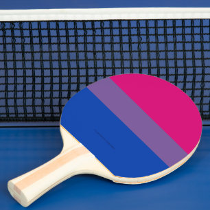 SlipperyJoe's Bisexual Pride Flag colours magenta  Ping Pong Paddle