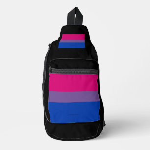 SlipperyJoe's Bisexual Pride Flag colours magenta Sling Bag