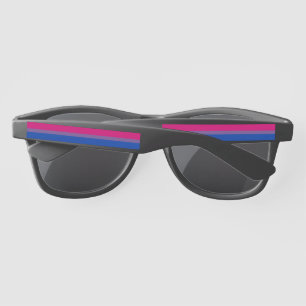 SlipperyJoe's Bisexual Pride Flag colours magenta  Sunglasses